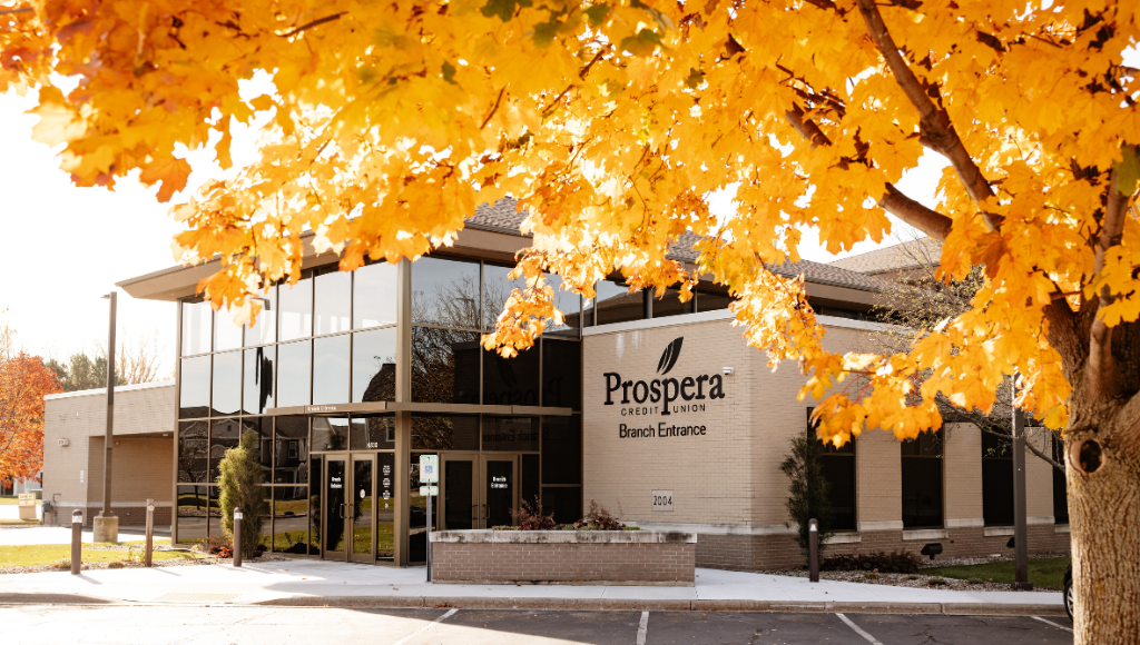 Prospera branch location with yellow tree