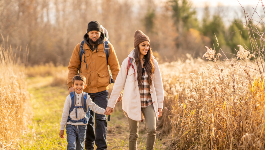 Family in fall
